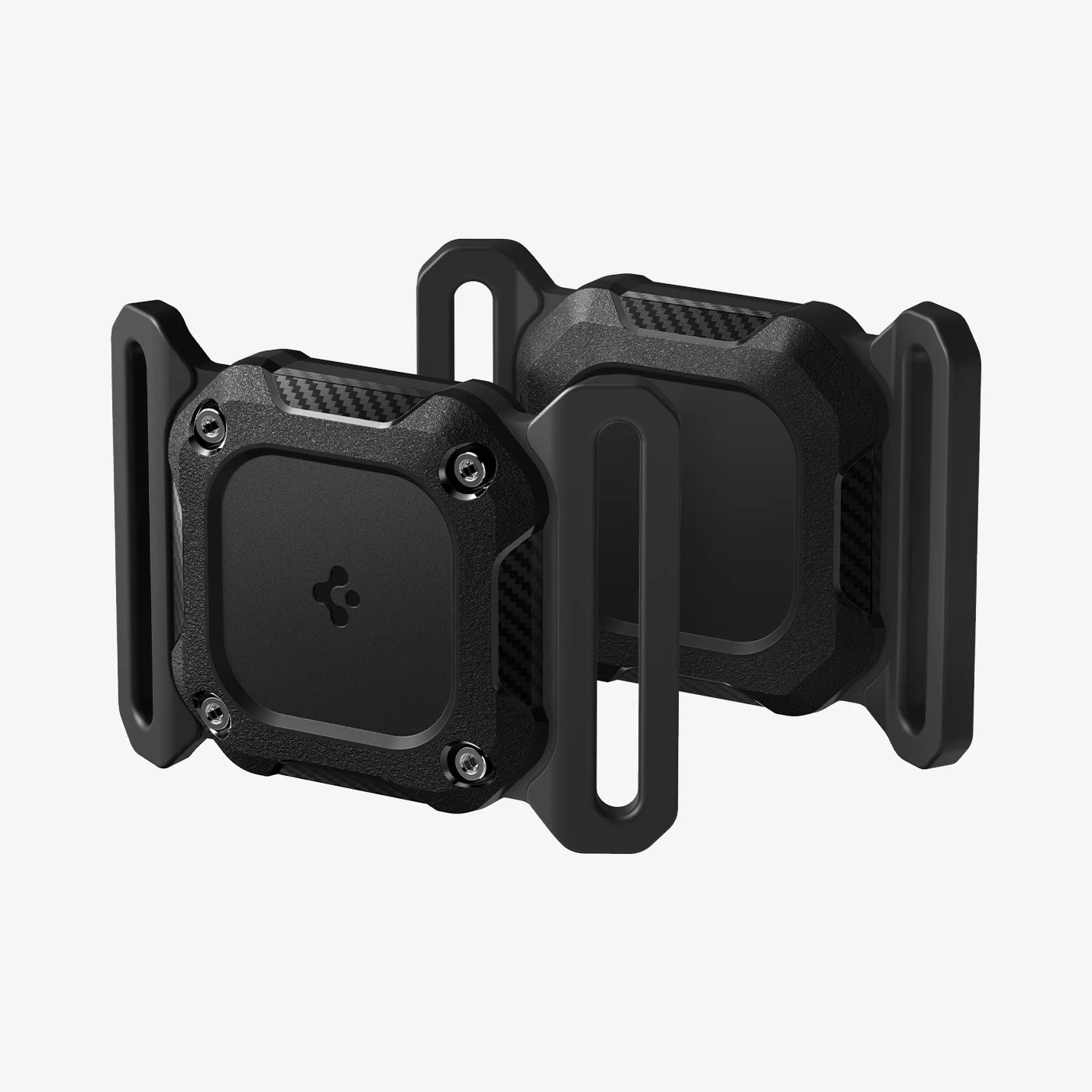 Premium Spigen maska "Tough Armor" za Apple AirTag 1 / 2 uređaj za praćenje, za ogrlicu vašeg ljubimca - crna