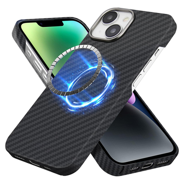 Premium maskica Techsuit Aramid Fiber s MagSafe podrškom za iPhone 14 Pro - black