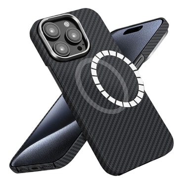 Premium maskica Techsuit Aramid Fiber s MagSafe podrškom za iPhone 15 Pro - black