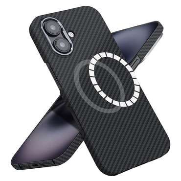 Premium maskica Techsuit Aramid Fiber s MagSafe podrškom za iPhone 16 - black