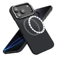 Premium maskica Techsuit Aramid Fiber s MagSafe podrškom za iPhone 17 Pro - black Premium maskica Techsuit Aramid Fiber s MagSafe podrškom za iPhone 17 Pro - black