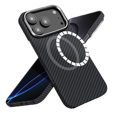 Premium maskica Techsuit Aramid Fiber s MagSafe podrškom za iPhone 17 Pro Max - black Premium maskica Techsuit Aramid Fiber s MagSafe podrškom za iPhone 17 Pro Max - black