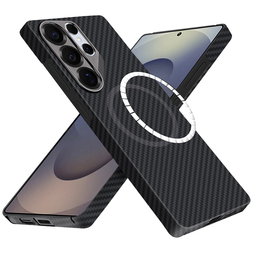 Premium maskica Techsuit Aramid Fiber s MagSafe podrškom za Samsung Galaxy S25 Ultra - black