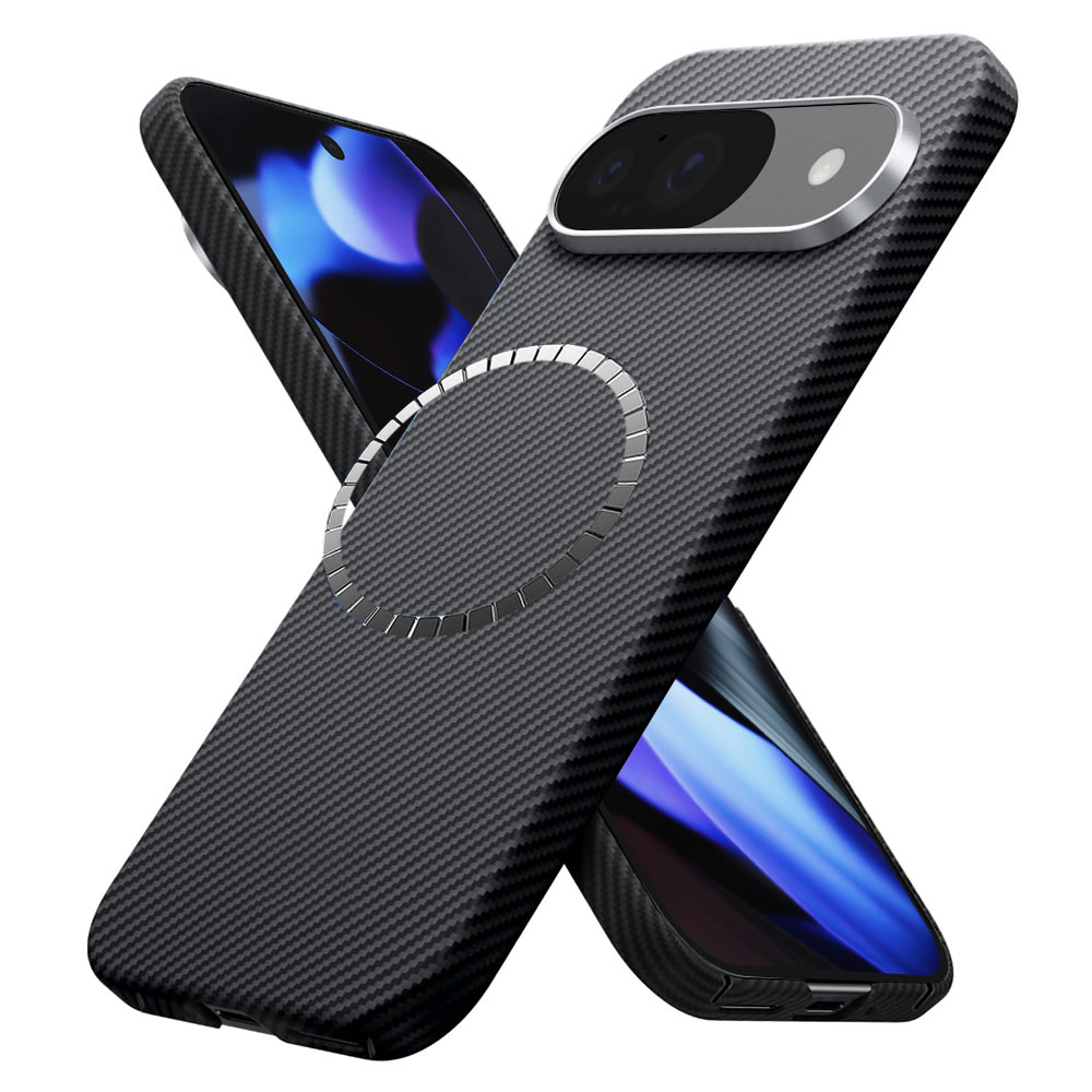 Premium maskica Techsuit Aramid Fiber s MagSafe podrškom za Google Pixel 9 / Pixel 9 Pro - black