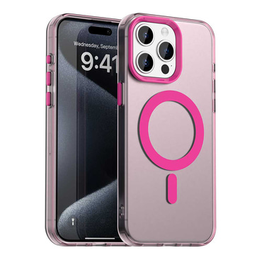 Hibridna maska Techsuit "CandyCase MagSafe" za iPhone 15 Pro - pink