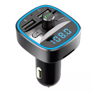 30W FM Bluetooth transmitter i punjač za auto JamLink - 2x USB, MicroSD, BT 5.0, QC3.0 brzo punjenje i LED osvjetljenje - crni