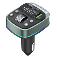 35W FM Bluetooth transmitter i autopunjač EchoDrive - BT 5.4, dvostruki USB-C izlaz, brzo punjenje i pametno LED osvjetljenje - crni