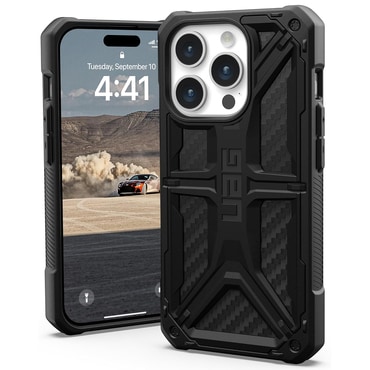 Maska UAG "Monarch" za iPhone 15 Pro - carbon fiber