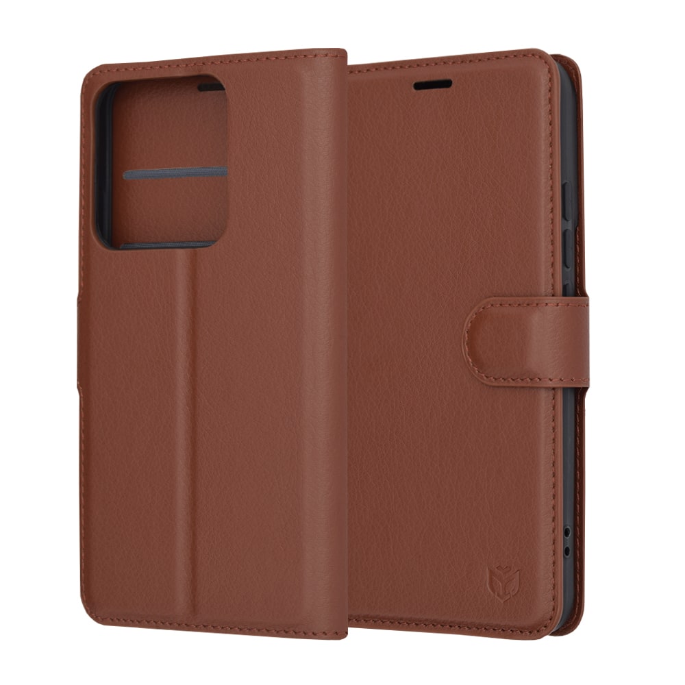 Torbica Techsuit "Leather Folio" za Xiaomi 15T Pro - smeđa
