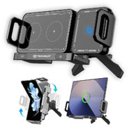 Auto držač Techsuit ModoDock SW1 s 15W bežičnim punjenjem, automatskim zatvaranjem i 90° rotacijom - black Auto držač Techsuit ModoDock SW1 s 15W bežičnim punjenjem, automatskim zatvaranjem i 90° rotacijom - black