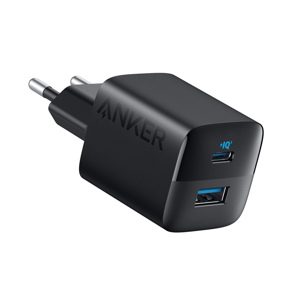 Zidni punjač Anker "323" 33W s USB-C i USB-A ulazom - crni