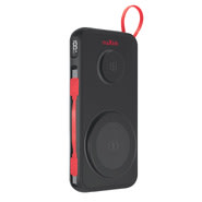 Power bank Maxlife "MXPB" 3u1 s jednim USB-C i jednim USB-A ulszom, ugrađenim izvlačnim USB-C kablom i bežičnim punjenjem za sve QI uređaje - 22.5W - 10000 mAh - crni