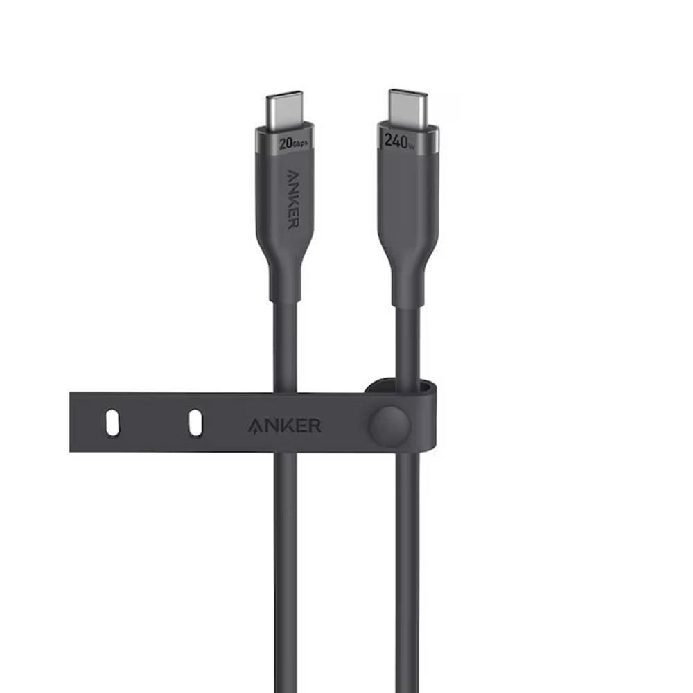 USB-C u USB-C kabel Anker "A80N1H11" - podatkovni i video kabel s USB 4.0, 240W, 20 Gbps prijenosom i potporom za 4K rezoluciju - 0.9m - crni