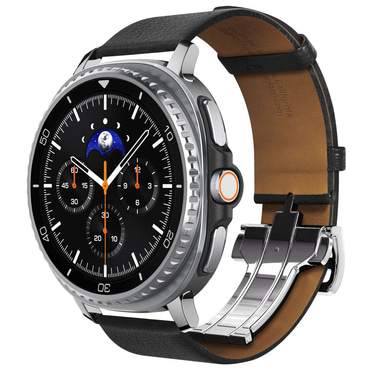 Premium kožni remen Spigen Enzo za Samsung Galaxy Watch8 40mm / Watch8 44mm / Watch8 Classic 46mm - crni
