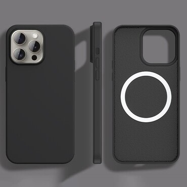 Ultra tanka silikonska maska MagSafe "Thin Liquid" za iPhone 14 Pro - crna