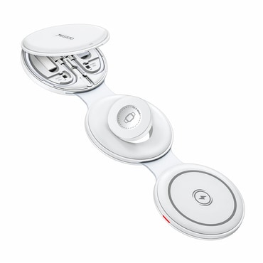 Sklopiva bežična QI postaja za punjenje i stalak 5u1 Yesido "DS29" za Apple uređaje - bijela