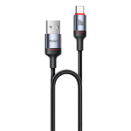 USB-A u USB-C pleteni kabel za punjenje i prijenos podataka  Yesido "CA130C" 3A i 480 MBps - 2m - crni