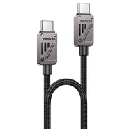 USB-A u USB-C pleteni kabel za punjenje i prijenos podataka Yesido "CA196" 60W i 480MBps - 1.2m - crni