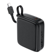Power bank Acefast M15 10000 mAh s ugrađenim USB-C kabelom, LED indikatorom i brzim punjenjem PD20W - crni