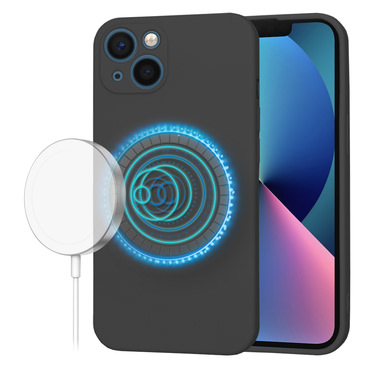 Silikonska maska Techsuit SoftFlex MagSafe za iPhone 13 - crna
