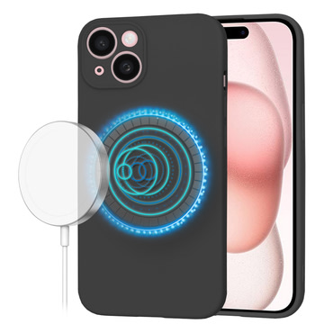 Silikonska maska Techsuit SoftFlex MagSafe za iPhone 15 - crna