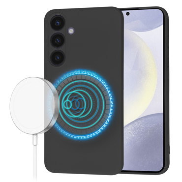 Silikonska maska Techsuit SoftFlex MagSafe za Samsung Galaxy S24 Plus - crna