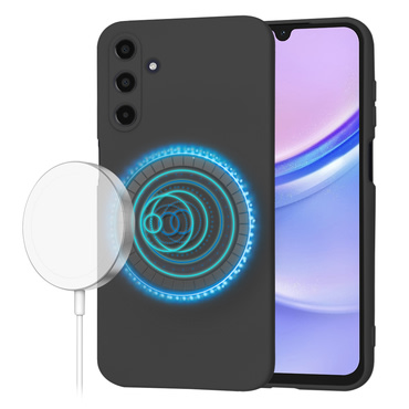 Silikonska maska Techsuit SoftFlex MagSafe za Samsung Galaxy A15 - crna