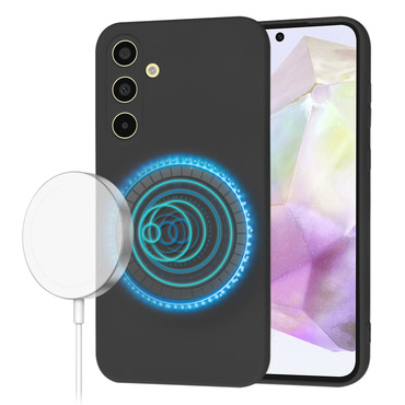 Silikonska maska Techsuit SoftFlex MagSafe za Samsung Galaxy A35 - crna