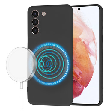 Silikonska maska Techsuit SoftFlex MagSafe za Samsung Galaxy S21 - crna