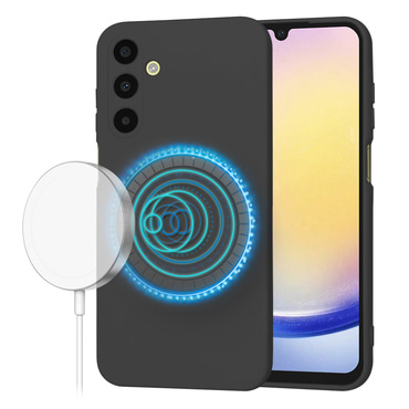 Silikonska maska Techsuit SoftFlex MagSafe za Samsung Galaxy A22 5G - crna