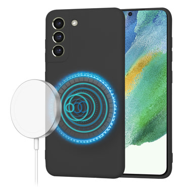 Silikonska maska Techsuit SoftFlex MagSafe za Samsung Galaxy S21 FE 5G - crna