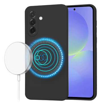 Silikonska maska Techsuit SoftFlex MagSafe za Samsung Galaxy A36 - crna