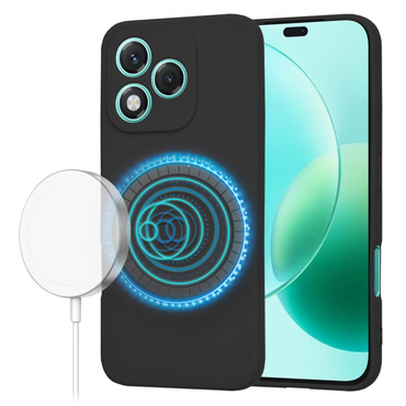 Silikonska maska Techsuit SoftFlex MagSafe za Honor 400 Lite - crna