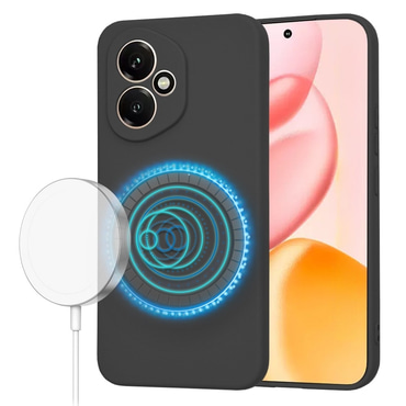 Silikonska maska Techsuit SoftFlex MagSafe za Honor 400 - crna