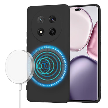 Silikonska maska Techsuit SoftFlex MagSafe za Honor Magic7 Lite / X9c - crna