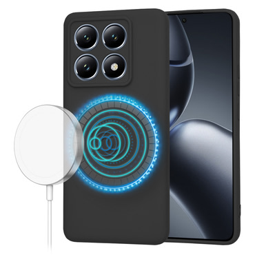 Silikonska maska Techsuit SoftFlex MagSafe za Xiaomi 14T Pro - crna