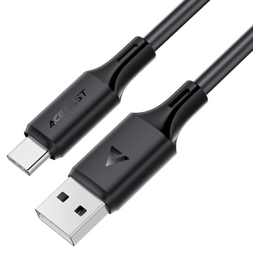 USB-A u USB-C kabel za punjenje i prijenos podataka Acefast "C17-04" 3A i 480MBps - 1.2m - crni