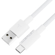USB-A u USB-C kabel za punjenje i prijenos podataka Acefast "C18-04" 3A i 480MBps - 1.2m - bijeli