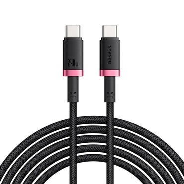 240W USB-C u USB-C punjački i podatkovni kabel Baseus Dura Series - 480Mbps - 1m - crveno/crni