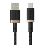 USB u USB-C punjački i podatkovni kabel Baseus Dura Series - 60W, 480Mbps - 2 m - zlat/crni