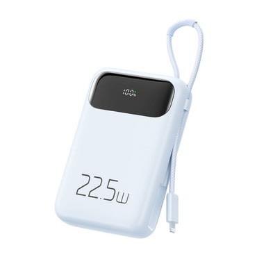 Power bank Mcdodo MC-3254 10000 mAh s 22.5W brzim punjenjem, Lightning kabelom i LCD zaslonom - plavi