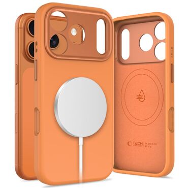 Silikonska maska Tech-Protect "Uniq MagSafe" za iPhone 17 Pro Max - cosmic orange