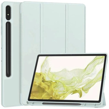 Etui Techsuit “Flex Trifold” s držačem za olovku za Samsung Galaxy Tab S7 Plus / Tab S7 FE / Tab S8 Plus - sky blue