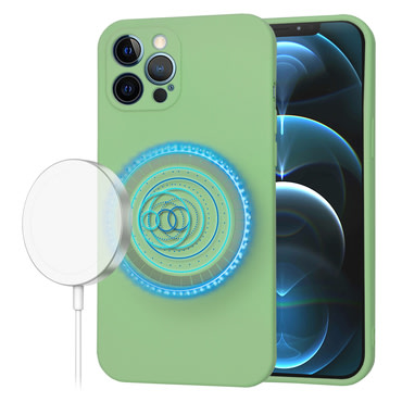 Silikonska maska Techsuit SoftFlex MagSafe za iPhone 12 Pro Max - mint