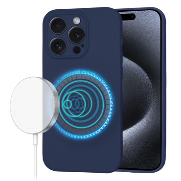 Silikonska maska Techsuit SoftFlex MagSafe za iPhone 15 Pro - plava