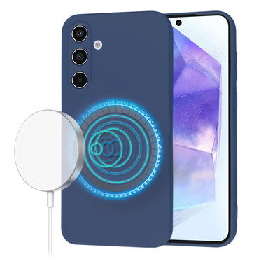 Silikonska maska Techsuit SoftFlex MagSafe za Samsung Galaxy A55 - plava