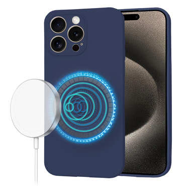 Silikonska maska Techsuit SoftFlex MagSafe za iPhone 15 Pro Max - plava