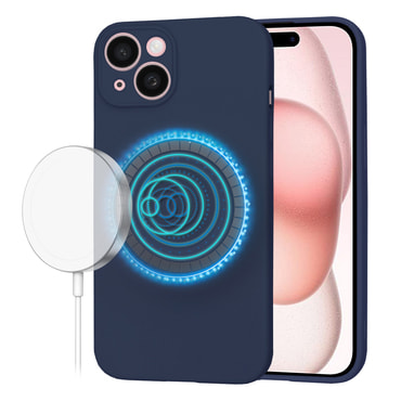 Silikonska maska Techsuit SoftFlex MagSafe za iPhone 15 - plava