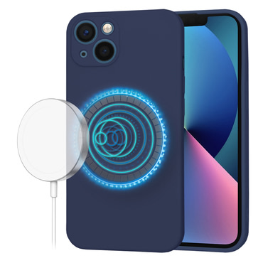 Silikonska maska Techsuit SoftFlex MagSafe za iPhone 13 - plava