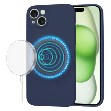 Silikonska maska Techsuit SoftFlex MagSafe za iPhone 15 Plus - plava